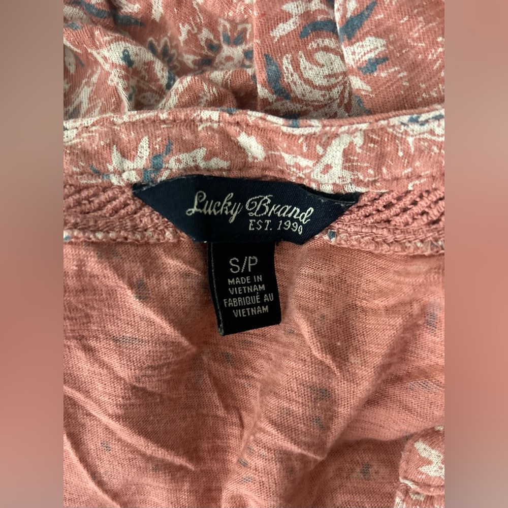 Lucky Brand pleat front long sleeve knit shirt S - Picture 3 of 6